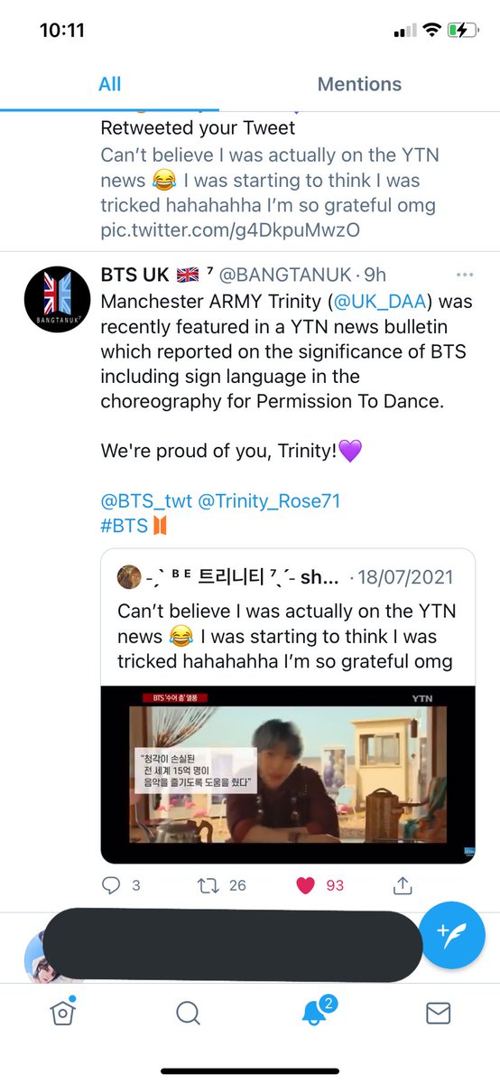 RosieSign's tweet photo. Well… Permission to dance is over 😭 I just wanted to say few words. PTD gave me so much freedom n comfort as a deaf person n watchin ppl around the world understand the deaf culture. @BTS_twt I’m so grateful for wat u have done. Been an emotional ride esp I was on SK news + https://t.co/rq7IASjoJU