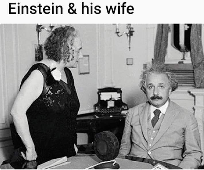 GavHeaton's tweet photo. The theoy of relativity, a theory you only share with your relatives.
Guess he wasn't right all the time.
#EEqualsMCSquared #AlbertEinstein #Einstein #TheoryOfRelativity #Science #Family #Marriage https://t.co/hl1kzUPmaS