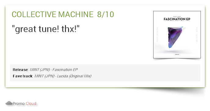 fuserecords's tweet photo. COLLECTIVE MACHINE supports: MINT (JPN) - Fascination EP 8/10 https://t.co/sPFJpcuITf #newrelease https://t.co/XjtJz7dge9 https://t.co/GGBtUlxnsY
