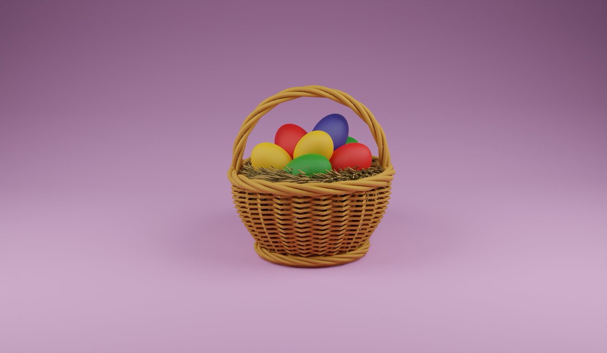 Polydrake_info's tweet photo. Happy easter everyone!❤️
Let's celebrate today with this basket full of colored eggs! 
Check my youtube channel (link in bio) to see how I made it and tell me what do you think about it!

#Easter #blendercommunity #HappyEaster #YouTuber https://t.co/SJOZ1KDJ9o