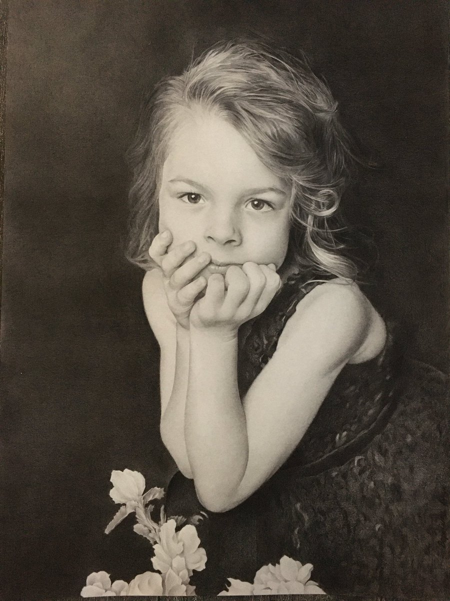 Drawing children is a special process. They are so cute and clean. I put my whole soul into this portrait. I have tried a new technique and will continue to work in it.