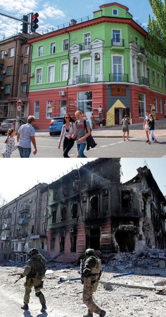 alextomo's tweet image. Mariupol then. Mariupol now…