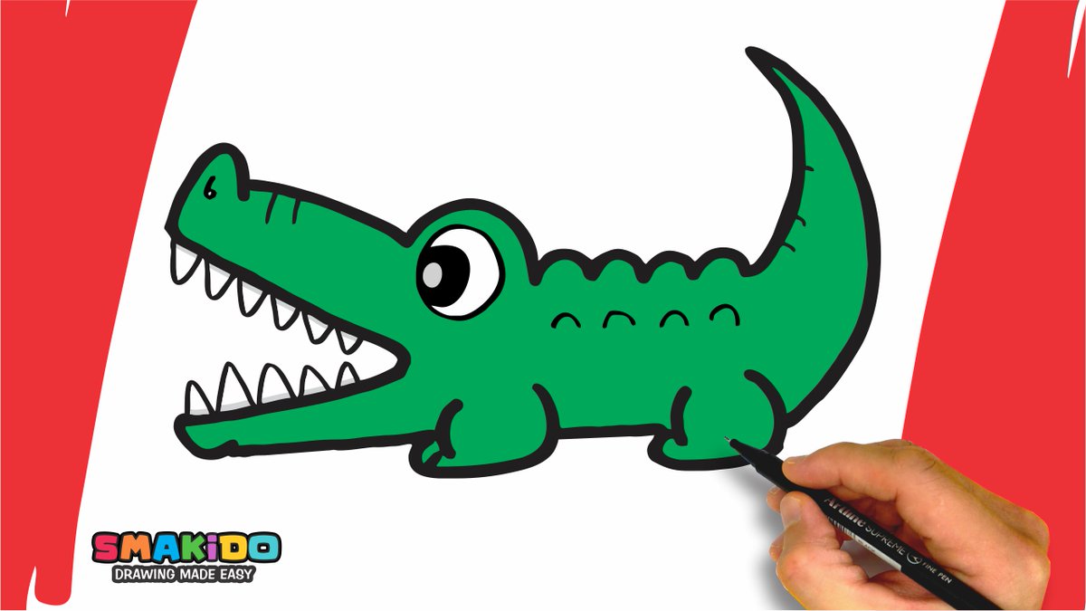 How To Draw a Crocodile For Kids | Easy Crocodile Drawing Step by Step T... youtu.be/EXM2eH3SDRU via <a href="/YouTube/">YouTube</a>