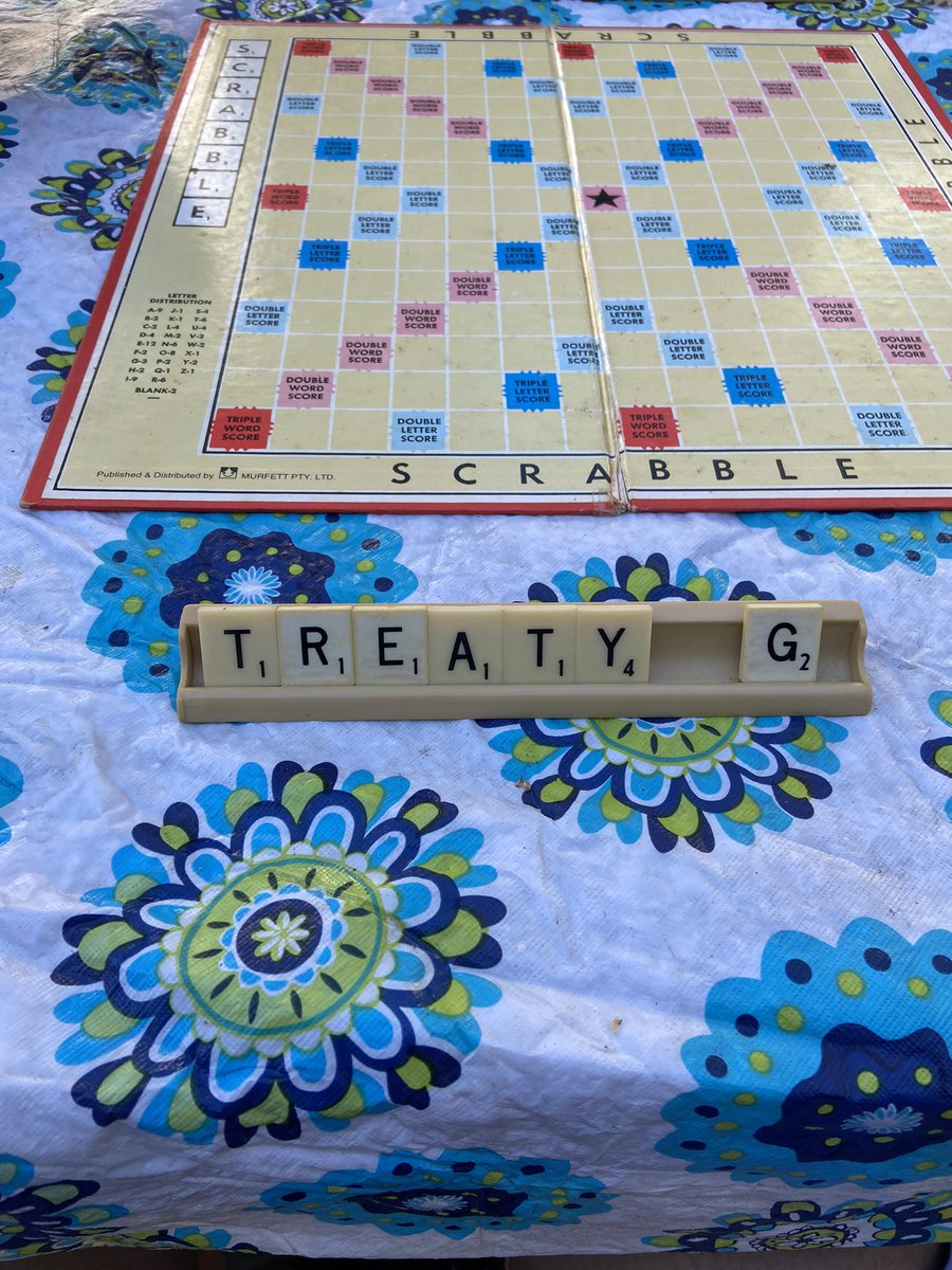 Is scrabble trying to tell me something #treaty #truth