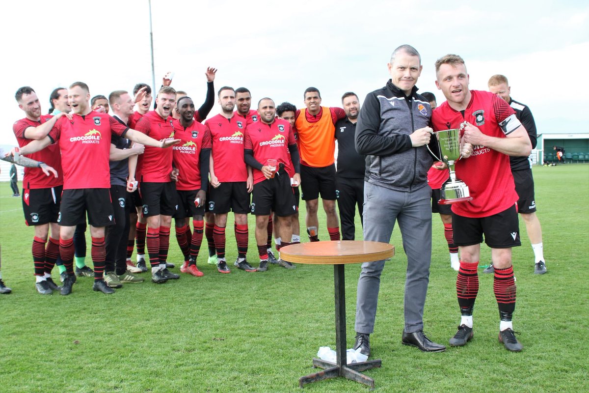 golcarunitedafc's tweet photo. Golcar United - NWCFL Division One Play-off Winners 2021-22. https://t.co/HOhfm0WX4h