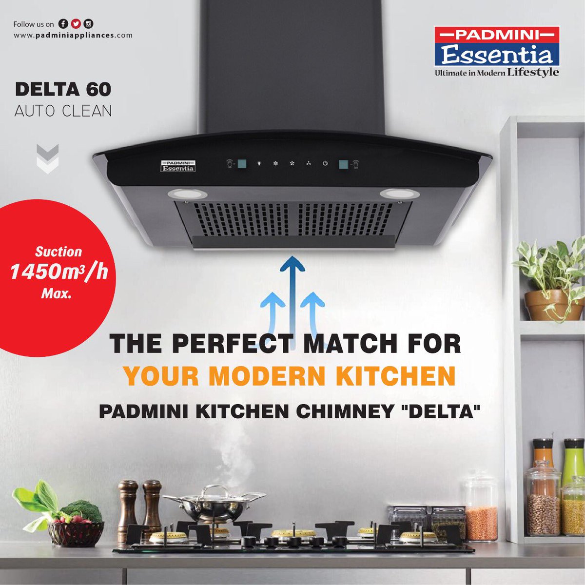 padmini chimney auto clean