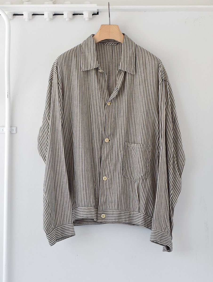 SP_JBV's tweet photo. COMOLI 22SS 4月16日発売
・シルクネル スキッパーシャツ
・シルクネル ドローストリングパンツ
・空紡オックス C.P.O.シャツ
・空紡オックス ドローストリングパンツ
・ストライプ ブルゾン
・ストライプ ワークジャケット
通信販売は在庫がある場合のみ 4月23日(土) かオンラインストアで販売します https://t.co/pi9r3sycGv