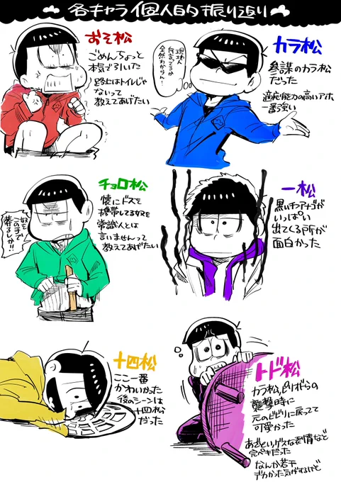 実写各キャラの個人的振り返りです
9人分って多いな、、、、? 