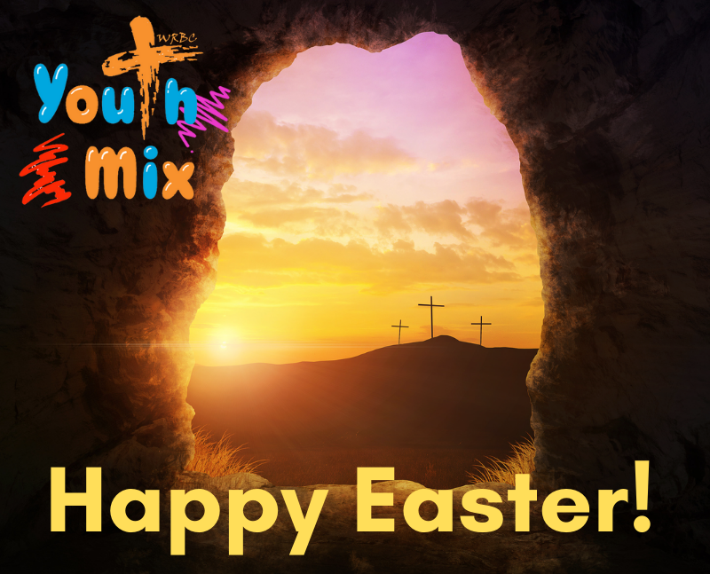 WRBCYouthWork's tweet photo. HAPPY EASTER from Youth Mix! 

"Why do you look for the living among the dead? He is not here; he is risen!" - Luke 24 verse 5-6

#youthwork #hitchinyouth #heisrisen #happyeaster https://t.co/u044BXSTUS