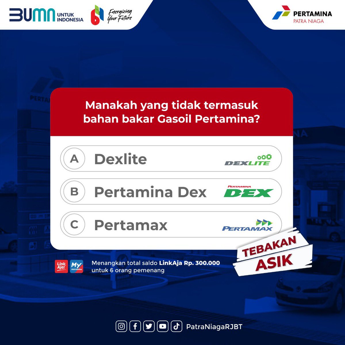 Gasoil atau yang biasa disebut high speed diesel merupakan bahan bakar jenis distilat yang digunakan untuk mesin diesel. Pertamina juga memiliki produk bahan bakar untuk mesin diesel lho, Sob! Yuk cari tahu, dan jawab #TebakanAsik kali ini!