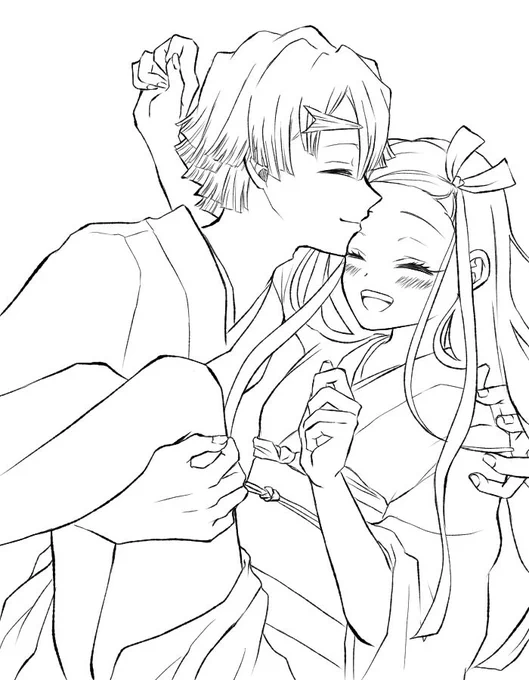 サクカ描いてます〜(*'꒳`*)🌸
とりあえず線画できた!
これから苦手な色塗り💦
カラーのたびに204話後の⚡️の着物って結局何色なのか悩む…😂 