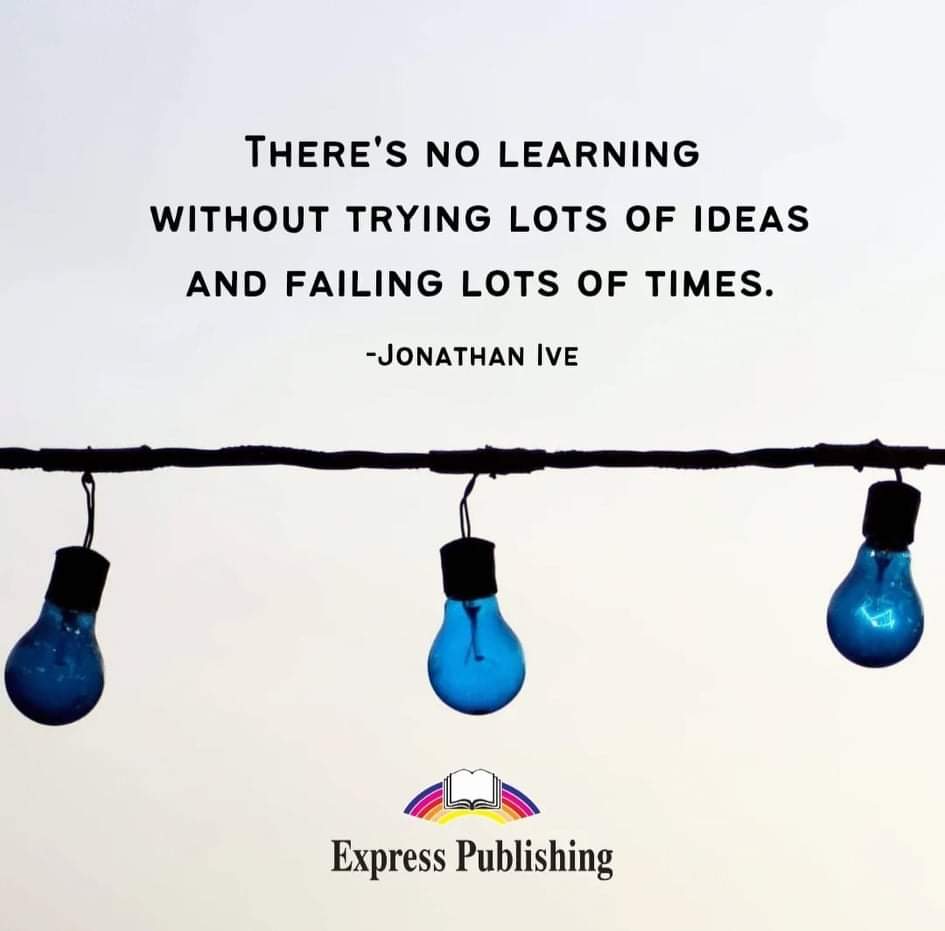 ExpressElt's tweet photo. #quotes #quoteoftheday #learn #learning #try #tryingideas #tryagainandagain #dontafraidtofail #findyourway #effort #expresspublishing https://t.co/rg9GX0Zbtz