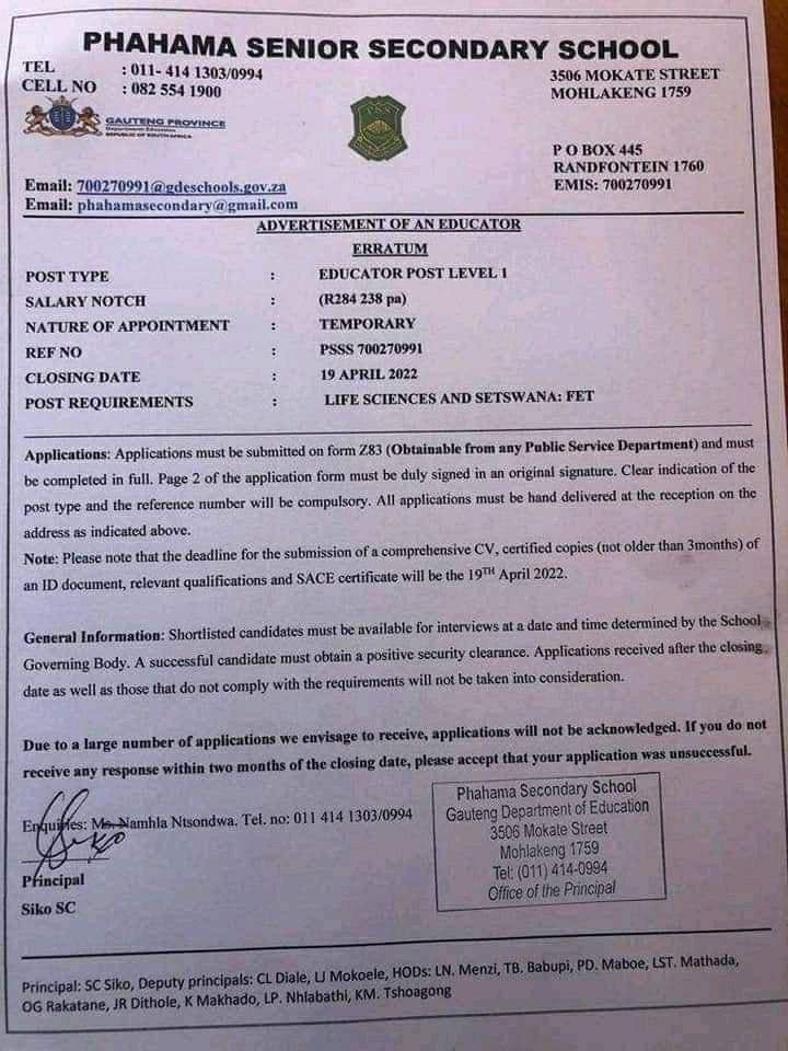 toriahy67's tweet image. Teaching vacancies 🔌🔌👇