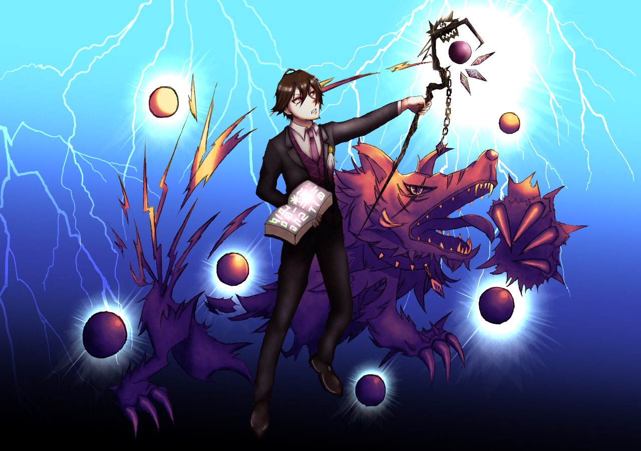 アルテマ鳥っp 杖と本が似合うスマイルさん 狼を召喚して闘っていそうです ワイテルズ Whitetails しろっぽ スマイル イラスト T Co Z6gsbu4c9h Twitter