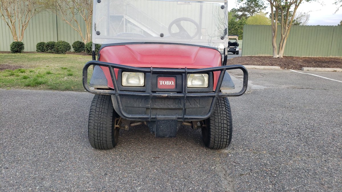 jeffwcc1_jeff's tweet image. Do all early model @TheToroCompany GTX carts have this type front end alignment?  Several new suspension parts and the tires still wear from the inside.  Been this way since new.