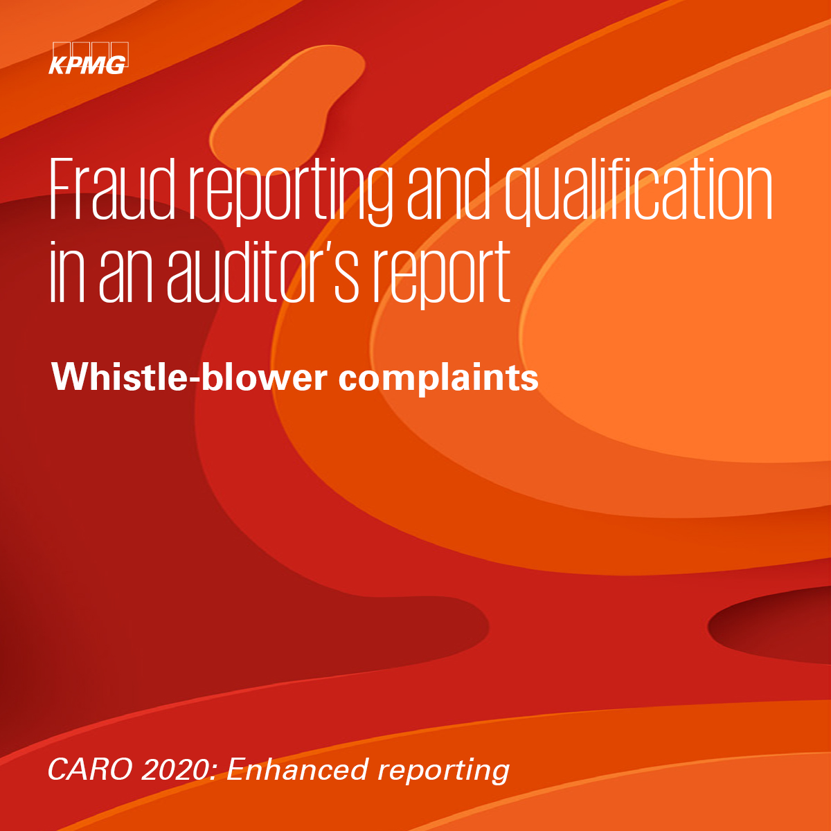 KPMGIndia's tweet photo. #CARO2020 enhances reporting requirement in the area of #whistleblower system, borrowings, investment, loans and advances. Know more https://t.co/VyLZ2VdT5C | #fraudreporting https://t.co/qo03AN8qi1
