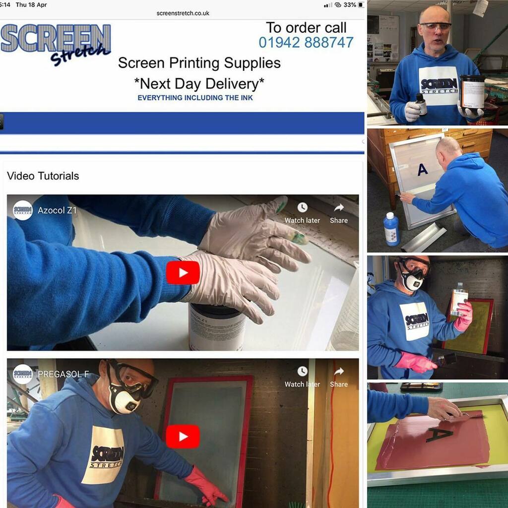 Screenstretch's tweet photo. Check Out Our Tutorial Page at 👉 https://t.co/PMIVAEUosv 👈👀😉😊😀😍❤️ Link in our LinkTree in our bio!
☎️01942888747 Cleaning a #Screenprinting screen #PregasolF, #PregasolKFL & preparing & applying #PhotoEmulsion #AzocolZ1, Printing with #Plastiso… https://t.co/CzVPVupnWS https://t.co/HGaraAbEOh