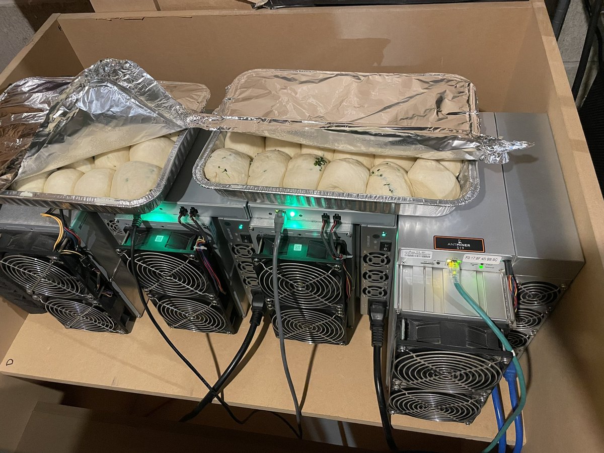Wife: I need these buns to rise faster. 

Me: 

#Bitcoin #bitcoinmining