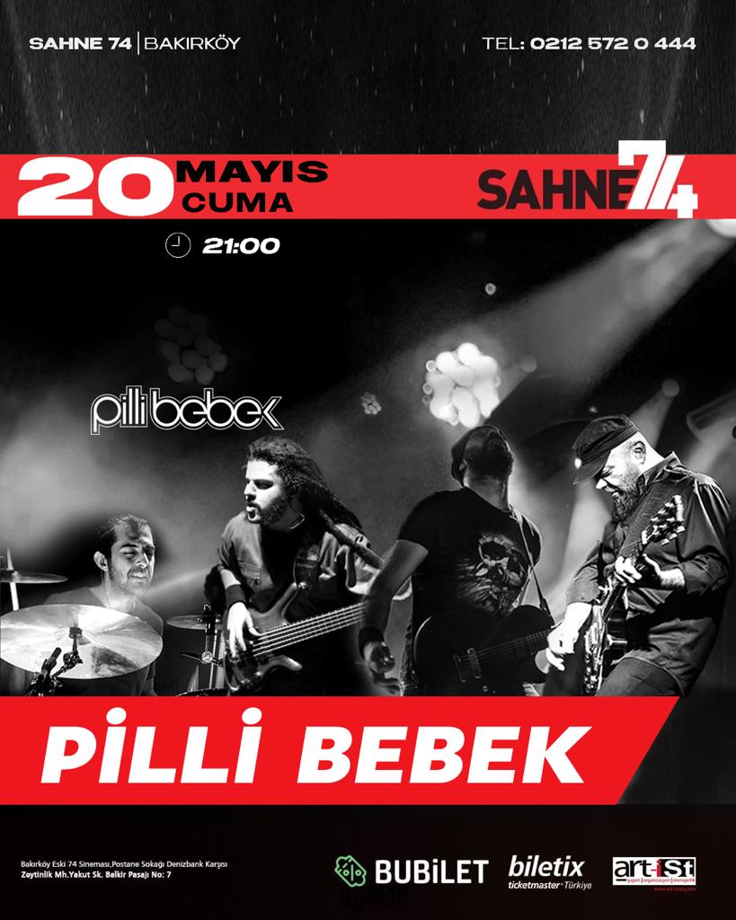 Bakırköy'de Pilli konserine ne dersiniz? Sahne 74'de görüşmek üzere. Biletler Bubilet'de