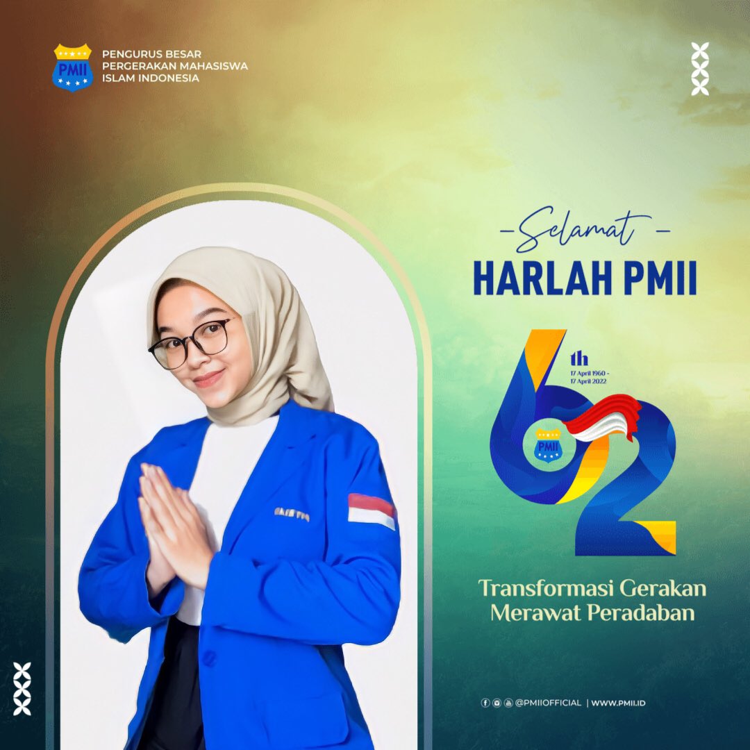 ekanvrsafitri's tweet photo. Selamat harlah PMII ku, terimakasih telah memberi wadah untuk berproses. Tetaplah menjadi pergerakan yang kreatif, unggul dan bermartabat yang mampu melawan sekularisme. Salam Pergerakan🌻
#harlahpmii62 #pmiimajumendunia https://t.co/R597NJCBmh