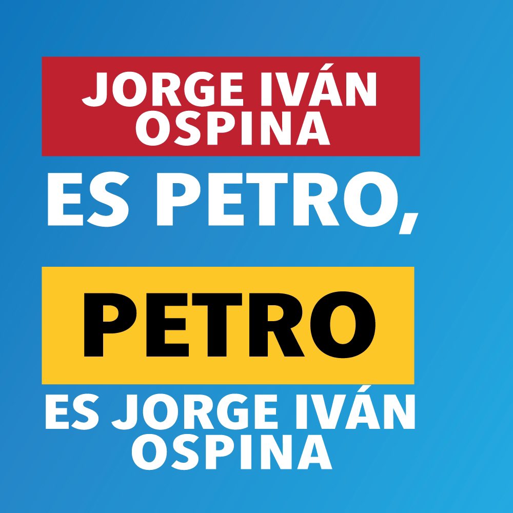 DenunciaCaliCo's tweet photo. @JorgeIvanOspina es Petro, @petrogustavo es Jorge Ivan Ospina

 #ChaoGustavoPerdiste https://t.co/BeYP5exwgI