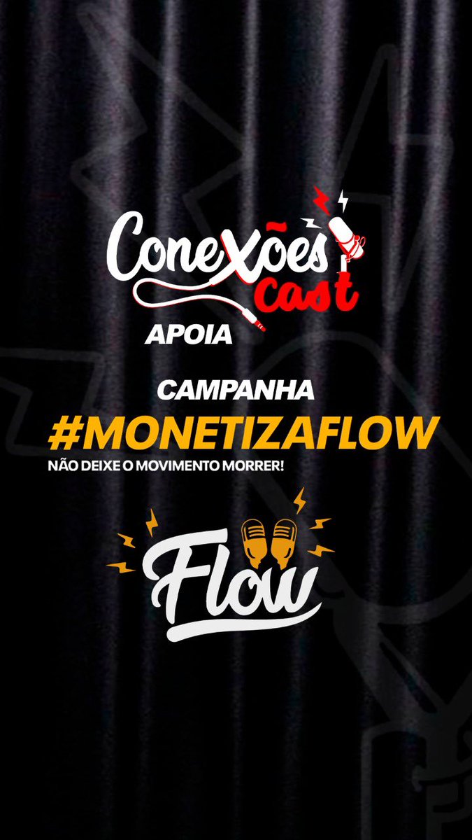 conexoescast's tweet image. O conexõesCast se sensibiliza com a campanha do Flow e apoiamos a monetização dele.
Flow é um movimento de diálogo e pluralidade! Eu apoio a missão de dar voz a cada vez mais pessoas @YTCriadores monetizaflow.com #MONETIZAFLOW
#conexoescast
#podcast
#flowpodcast,#flow