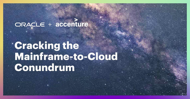 parthapop's tweet photo. Agility, cost-effectiveness, and flexibility are the main ingredients to @Accenture’s new Mainframe Cloudification program. Discover this highly innovative approach to migrating legacy workloads using #OCI: https://t.co/2gITNXgDcF https://t.co/LHRWgFFRcc