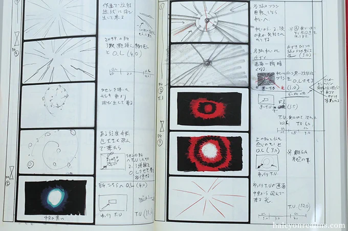 Just like in book 1 ( read my review here - https://t.co/fQfcx352mh ) there are some rare colored drawings ! ; I believe these are for the "super-nova" shots near the end of the film - 