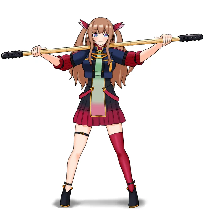 ボスの武器妄想でこちらも妄想が捗ったので。
ちえりちゃんに日本刀も勿論好物ですが

こういうのダイナミックに振り回すのはいかがだろうか。
 #ちぇり絵 