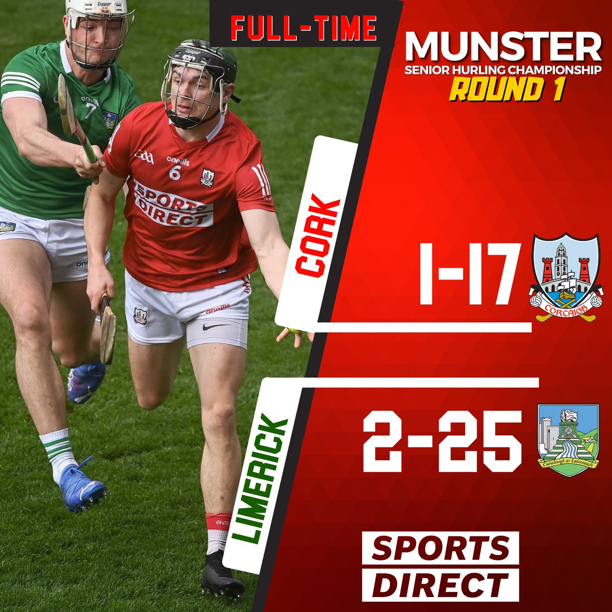 OfficialCorkGAA's tweet photo. Full time https://t.co/hePm1WcyOo