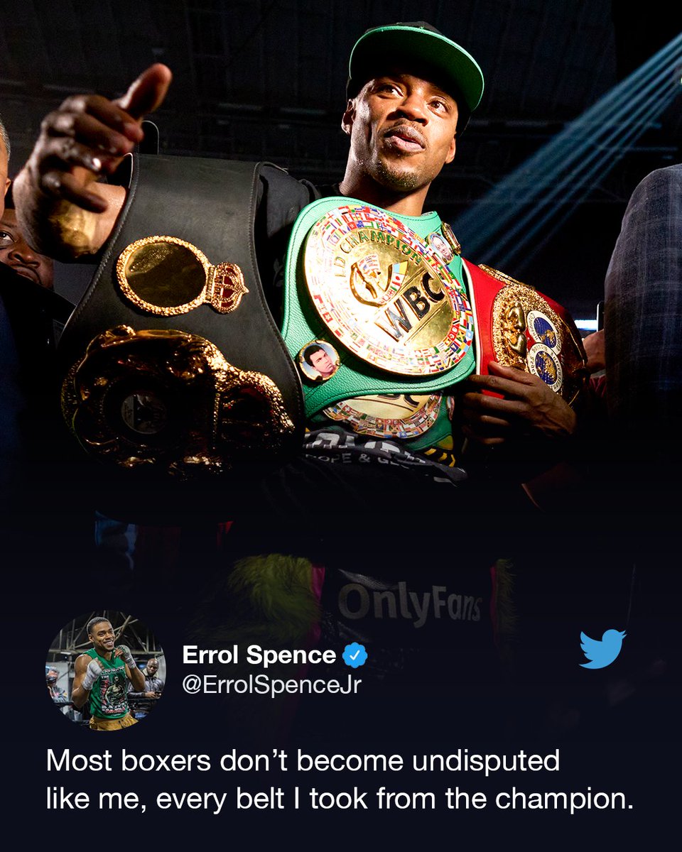 Three belts down, one to go for @ErrolSpenceJr 👀 #SpenceUgas