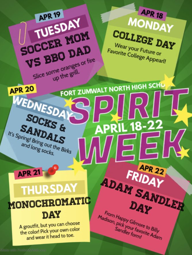 Prom Spirit Week
Spread the word, anyone can participate!