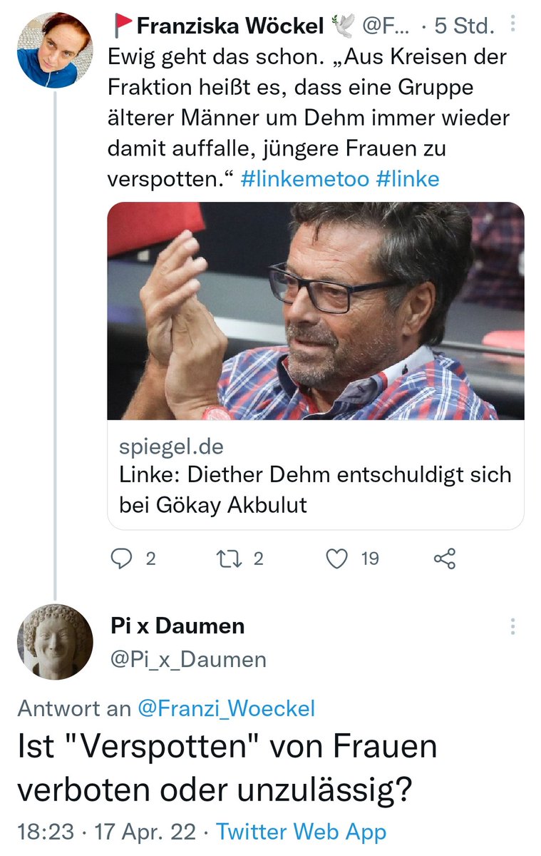 EchteLinke's tweet photo. Verspotten von Frauen total links, wer kennt es nicht?
@Franzi_Woeckel
#echteLinke #richtigeLinke #LinkeMeToo https://t.co/0C1DRXmdJO