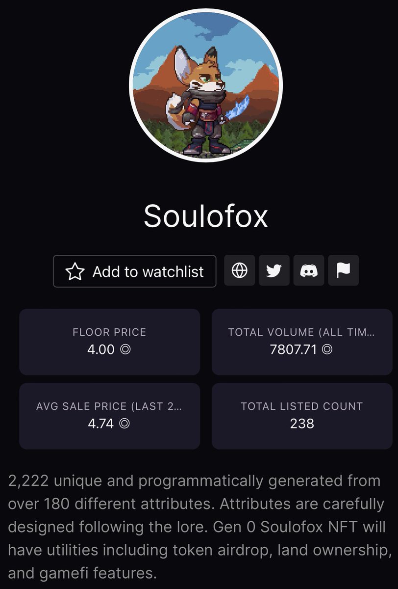 Gen0 <a href="/soulofoxNFT/">Soulofox 🦊</a> for less than 10 $SOL is FUD 🦊