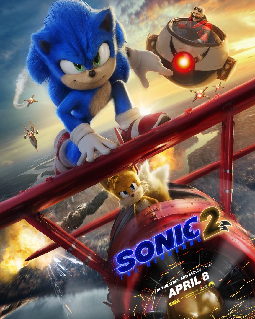 So I watched Sonic the Hedgehog 2 yesterday and it was everything a video game movie should be. Sonic, Tails, and Knuckles are just so entertaining and Super Sonic was in it. And don't get me started on that post credit scene.#SonicMovie2 #Sonic #SonicTheHedgehog 
Rating:6/10 https://t.co/KNkQ8u6fLO