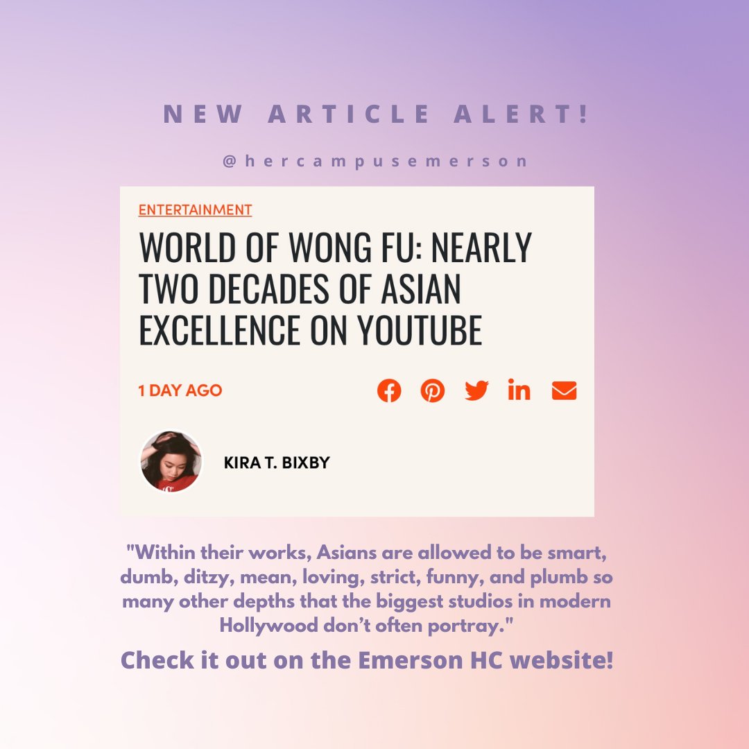 HCEmerson's tweet photo. New post alert! Be sure to check our Kira's recent article on the HCE website! @wongfupro https://t.co/Ye6gqTBlrF