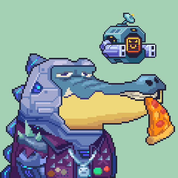 DoublePalmier's tweet photo. Added this cyber punk croc to the gang to celebrate the beggining of the Acrocalypse !! 

4/20 is the date, are you ready ? 
@acrocalypseNFT  🐊🐊 https://t.co/sgwJWXNqSw