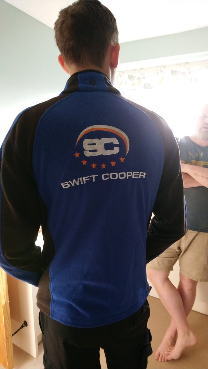 TracyPinnock's tweet photo. @owen_pinnock trying on his team gear ready for his first race tomorrow at Castle Combe. #TeamPinnock will be there trackside to support from a distance as he needs to focus. #ProudMum #FollowingHisDream https://t.co/w0vJugFlpJ