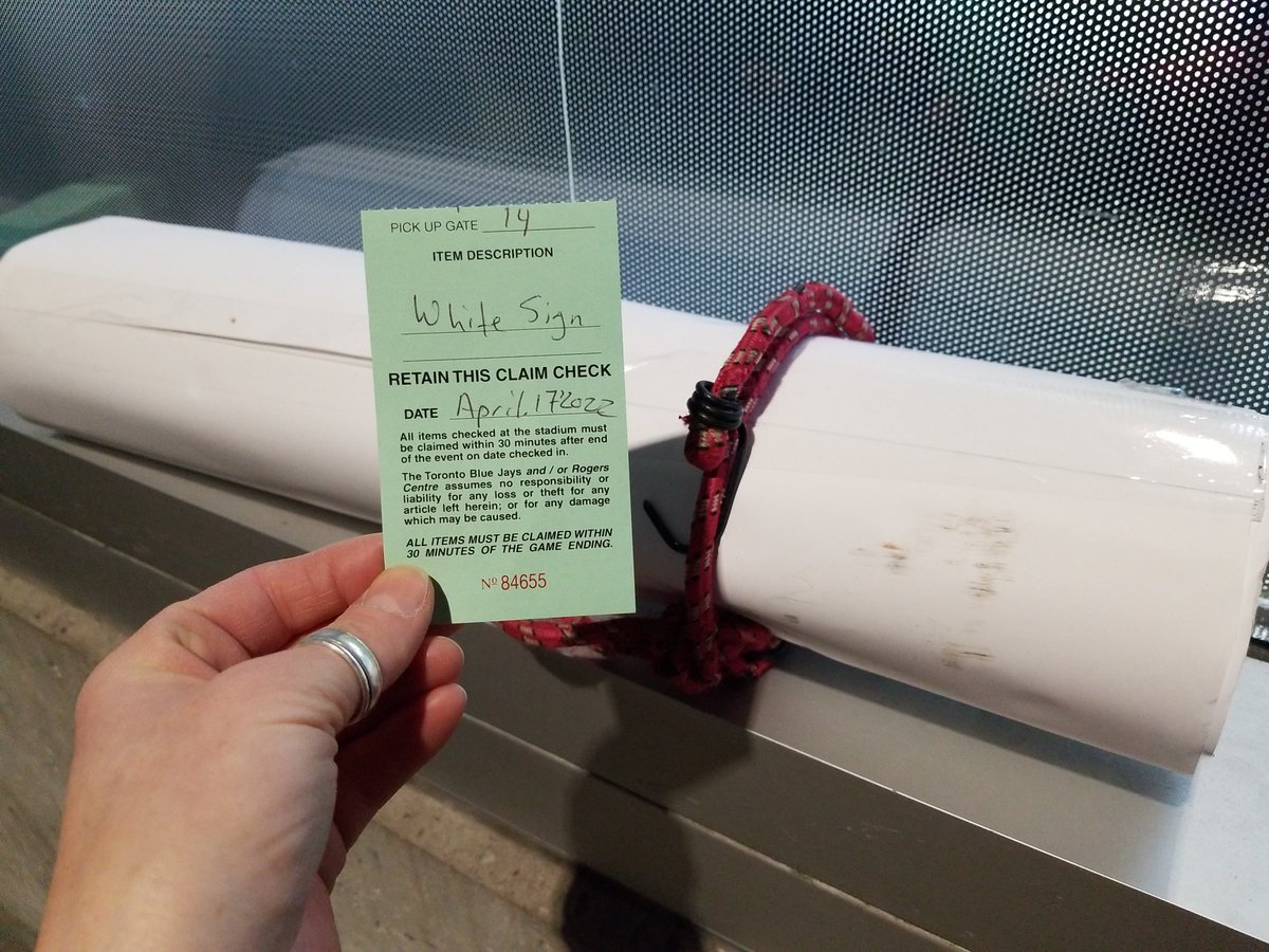 CjHajer's tweet image. I fought really hard but they will not allow me in with my sign because it could be considered to be... get this... "critical of the umpire". "It might be seen to be saying the umpire did a bad job."

@MLBUA @BlueJays

#NextLevel