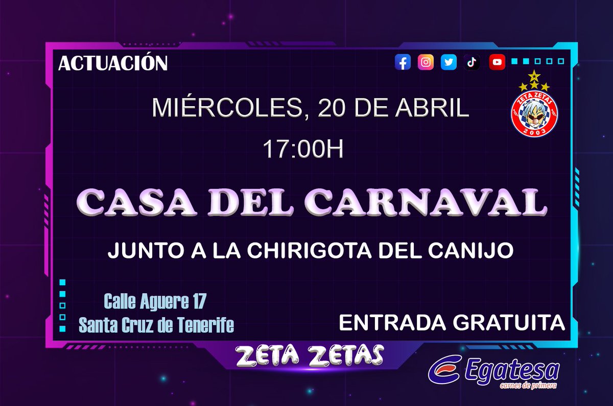MurgaZetaZetas's tweet image. Este miércoles a las 17:00h estaremos actuando junto a La Chirigota del Canijo , en La Casa del Carnaval.

Entrada gratuita

#ZZ22 #murgon #escarchalo