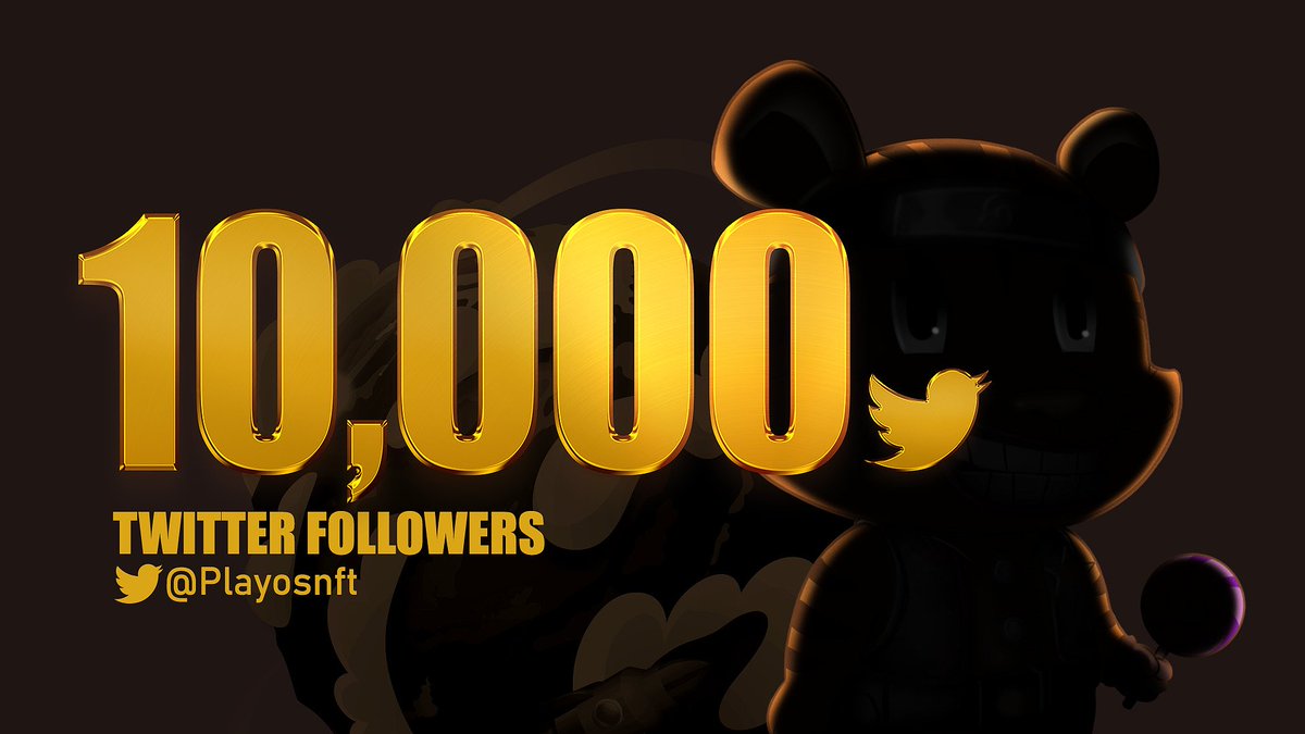 Thanks for 10K FOLLOWERS on Twitter‼️We feel sooo muchhh of love ❤

We're celebrating with 3 WL Giveaways‼️ #WLGiveaways 

To Win:
1️⃣ Follow our Twitter <a href="/PlayosNFT/">Playos</a>
2️⃣ RTs, Comment &amp; Like❤️
3️⃣ Tag frens (more tag = more entries)

Result in 72 hrs

#NFTGiveaway #NFTCommunity #NFTs