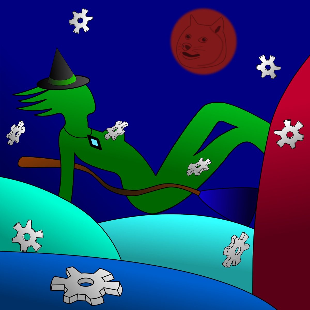 💥#NFTGiveaway💥
Win this ultra rare #NFT from #WitchBots #NFTcollection 

⚙️Follow <a href="/WitchBotsNFT/">WitchBotsNFT PROMOTER</a> &amp; <a href="/isitAbstract/">onlyAbstract #Doge</a>
⚙️Retweet

⏳48h

#NFTproject #OpenSeaNFT #maticnft #NFTs #NFTCommunity #NFTcollectors
#NFTart #NFTdrop #Polygon #cryptoart #PolygonNFT