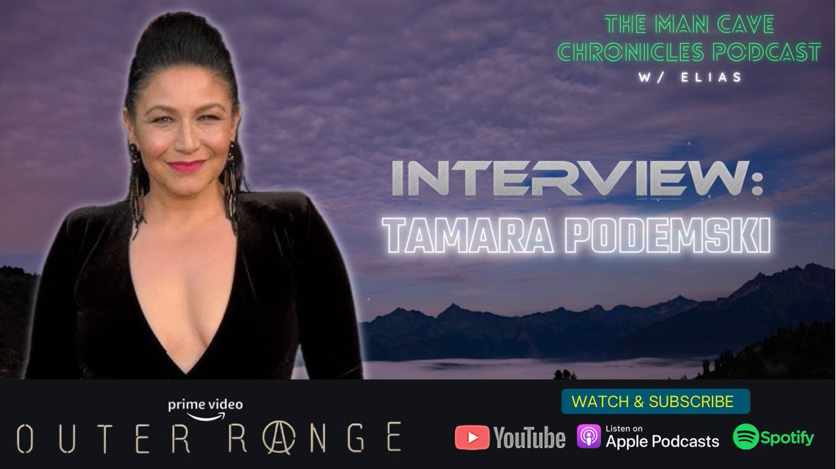 .<a href="/tamarapodemski/">Tamara Podemski</a> joined host <a href="/EliasG77/">Elias Giannakopoulos</a> in the cave for Press Day! We talk about her role on #OuterRange  now streaming on #PrimeVideo &amp; more!
Watch on ⤵️

Tamara Podemski talks about 'Outer Range' on Prime Video April 15th
youtu.be/R3gXlXMqtcw
