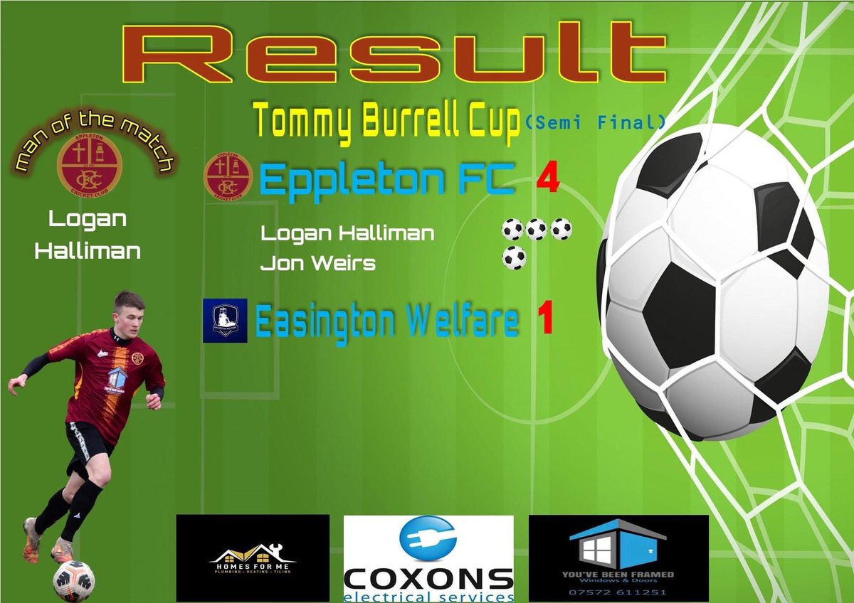 EppletonFC's tweet photo. Tommy Burrell Cup Finalists! #UPTHEECC https://t.co/QVv1JD0Fat
