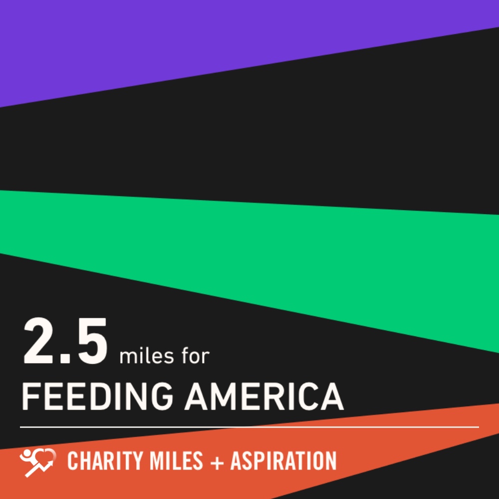 katieaparker's tweet photo. 2.5 @CharityMiles for @FeedingAmerica. https://t.co/cxePbkF9fz