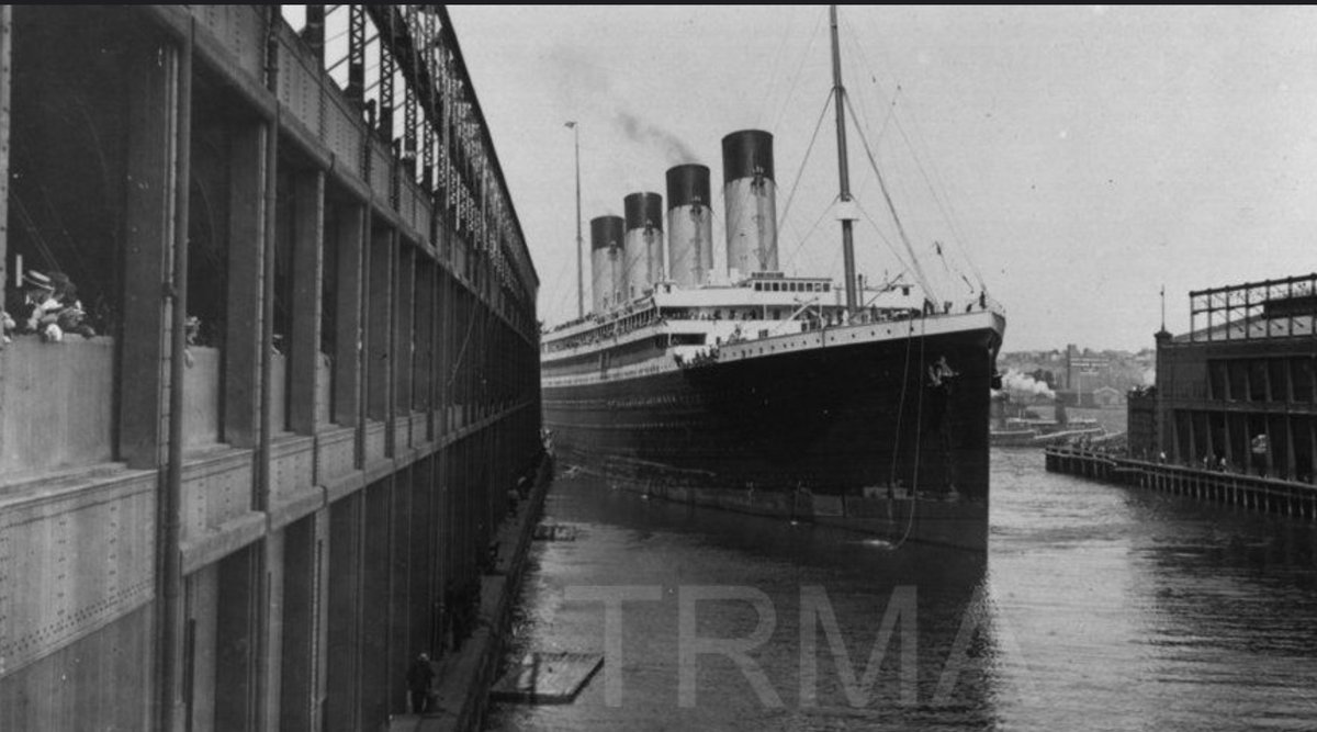 110 RMS TITANIC was supposed  to dock in NYC on the port side but it dint because of the sinking .this pic was from RMS OYMPIC.