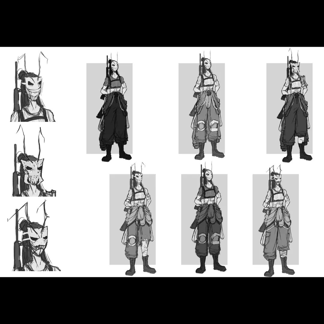 homunkula00's tweet photo. Former pilot and leader of a cannibalstic cult that gloryfies locusts. 
#conceptart #characterdesign #characterart #conceptartist #locust #freelanceartist https://t.co/WBtlXkTDJ7