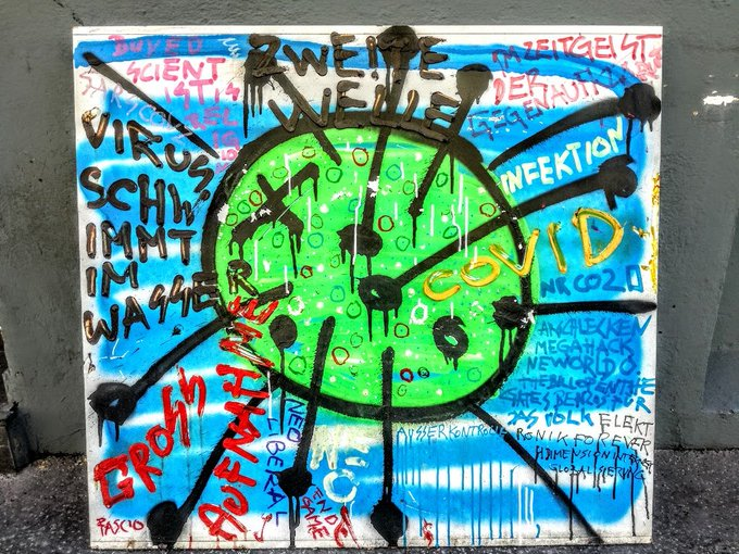 MuseumofArtBase's tweet photo. #Covid19 #Virus #painting by #DrKristianStuhl 2020 @kind_kris for @MuseumofArtBase #CryptoArtCollection #MuseumOfCryptoArt @CryptoMuseumNFT #THS #NFT #Bitcoin #Monero #ARRR #Dero https://t.co/xlccO2rqtS