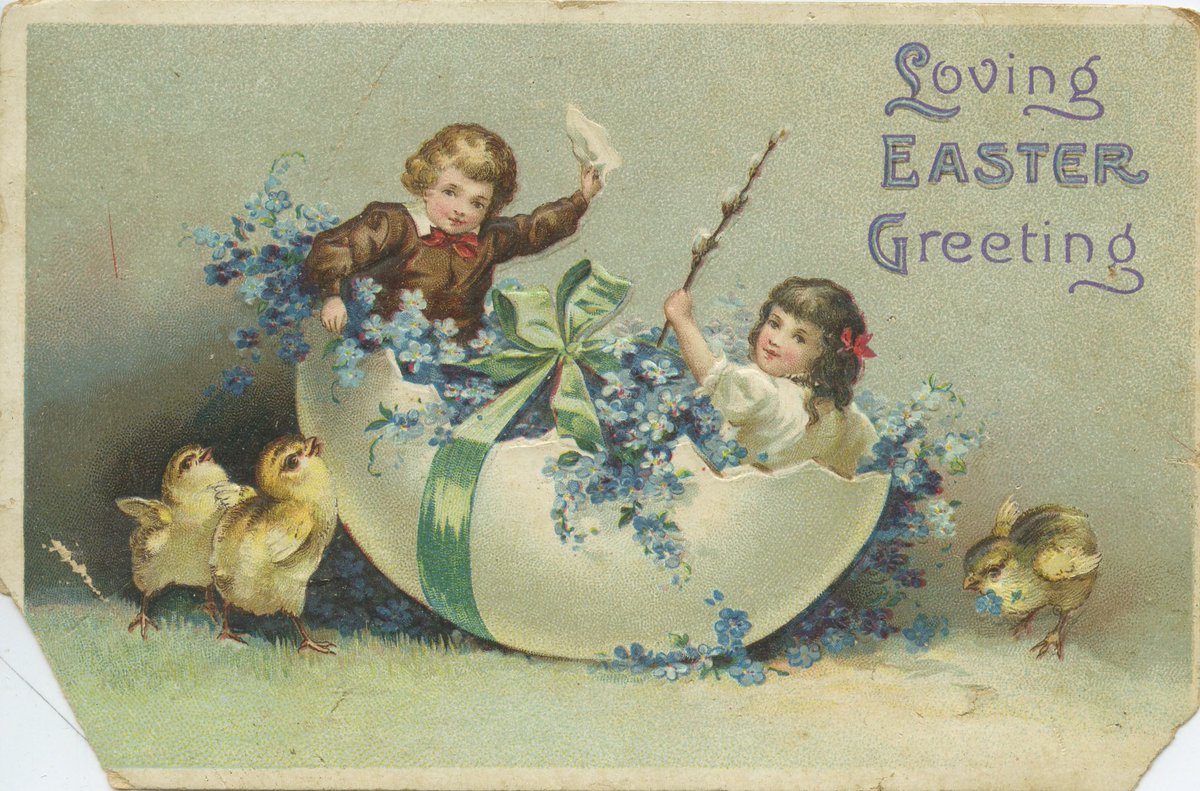 jeffcomuseumwv's tweet photo. The Jefferson County Museum wishes you a happy #Easter! 

This seasonal postcard is #fromourcollection, dated circa early 1900s. 

#localhistory #JeffersonCounty https://t.co/Bc1EviEYtu