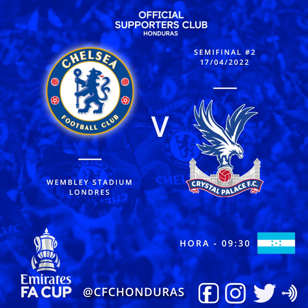 CFCHonduras's tweet photo. Chelsea se enfrenta a Crystal Palace en Wembley buscando una nueva Final de FA Cup. ¡Vamos Blues!
#KTBFFH #Chelsea #CrystalPalace #FACup #CFC #CFCes #CFChn https://t.co/VXu9HC58Qg